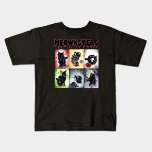 Meownsters - Classic Horror Kittens Kids T-Shirt